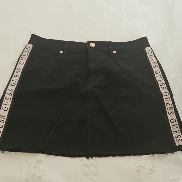 Guess Black and Gold Mini Pencil Skirt - Picture 4 of 16